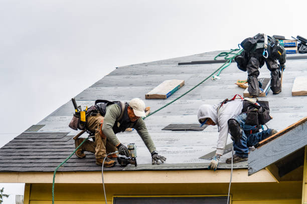 Professional Gutter Installation technician working in Nashua, MN